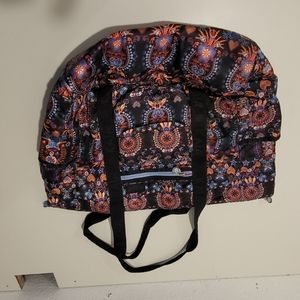 Kaia Black Floral Tote Bag
